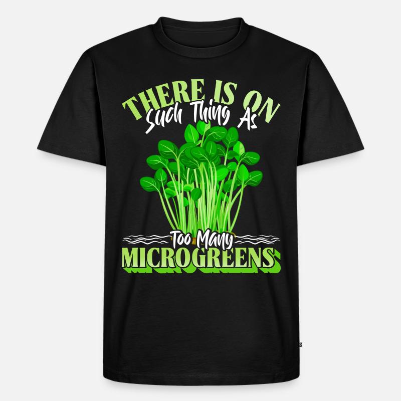 Microgreens Microgreen - Männer Premium Bio T-Shirt - Schwarz