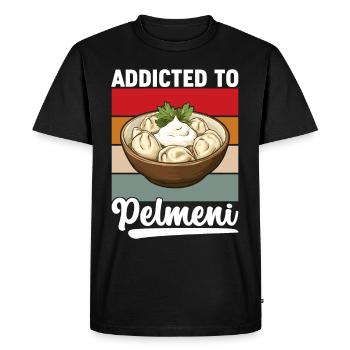 Pelmeni Cuisine russe - T-shirt Premium bio Homme - noir - Devant - Nico (187cm)