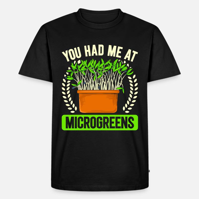 Microgreens Microgreen - Männer Premium Bio T-Shirt - Schwarz