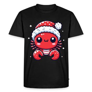 Douce joie de crabe de Noël - T-shirt Premium bio Homme - noir - Devant - Nico (187cm)
