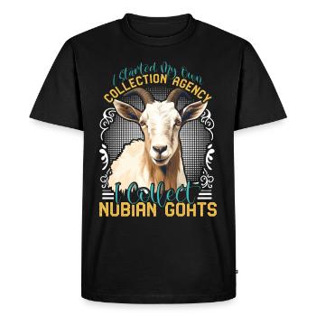 Nubian Goat, goat breeder - Men's Premium Organic T-Shirt - black - Front - Nico (187cm)