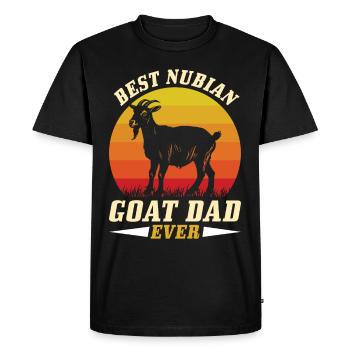 Nubian Goat, goat breeder - Men's Premium Organic T-Shirt - black - Front - Nico (187cm)