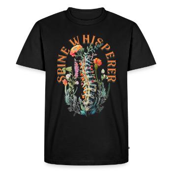 Chiropractor Physiotherapist Spine Whisperer - Men's Premium Organic T-Shirt - black - Front - Nico (187cm)