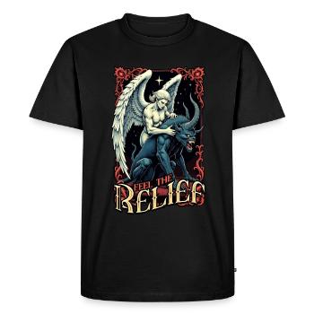 Chiropractor Physical Therapist Feel The Relief - Men's Premium Organic T-Shirt - black - Front - Nico (187cm)