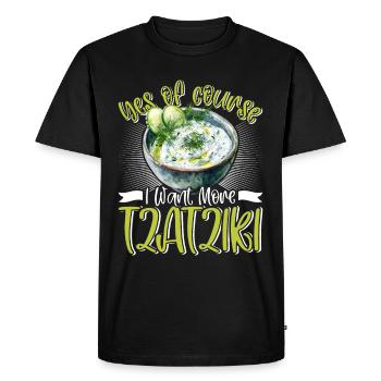 Greek Bread Onions Pita Tomatoes Tzatziki - Men's Premium Organic T-Shirt - black - Front - Nico (187cm)