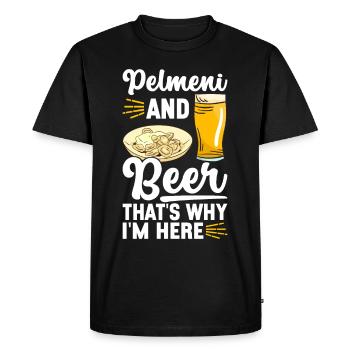 Pelmeni Cuisine russe - T-shirt Premium bio Homme - noir - Devant - Nico (187cm)