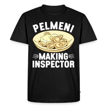 Pelmeni Russian Cuisine - Men's Premium Organic T-Shirt - black - Front - Nico (187cm)