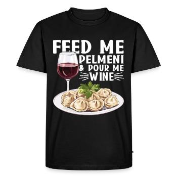 Pelmeni Russian Cuisine - Men's Premium Organic T-Shirt - black - Front - Nico (187cm)
