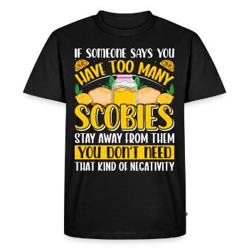Kombucha Scoby fermented drinks - Men's Premium Organic T-Shirt - black - Front - Nico (187cm)
