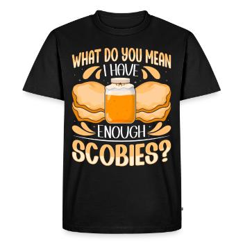 Kombucha Scoby fermented drinks - Men's Premium Organic T-Shirt - black - Front - Nico (187cm)