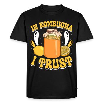 Kombucha Scoby fermented drinks - Men's Premium Organic T-Shirt - black - Front - Nico (187cm)