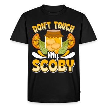 Kombucha Scoby fermented drinks - Men's Premium Organic T-Shirt - black - Front - Nico (187cm)