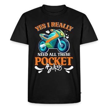 Pocketbike, Pocket Bike, moto - T-shirt Premium bio Homme - noir - Devant - Nico (187cm)