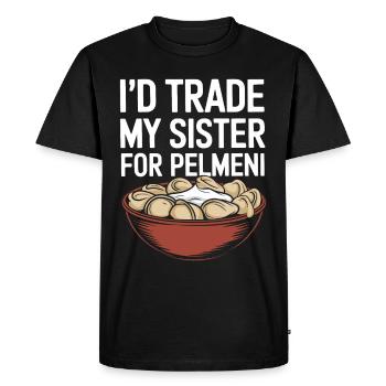 Pelmeni Russian Cuisine - Men's Premium Organic T-Shirt - black - Front - Nico (187cm)