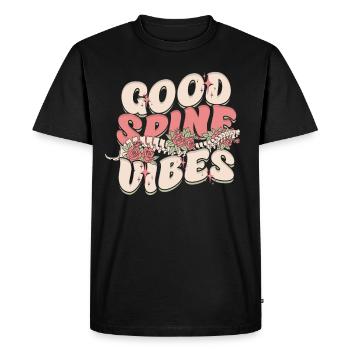 Chiropractor Physical Therapist Good Spine Vibes - Men's Premium Organic T-Shirt - black - Front - Nico (187cm)