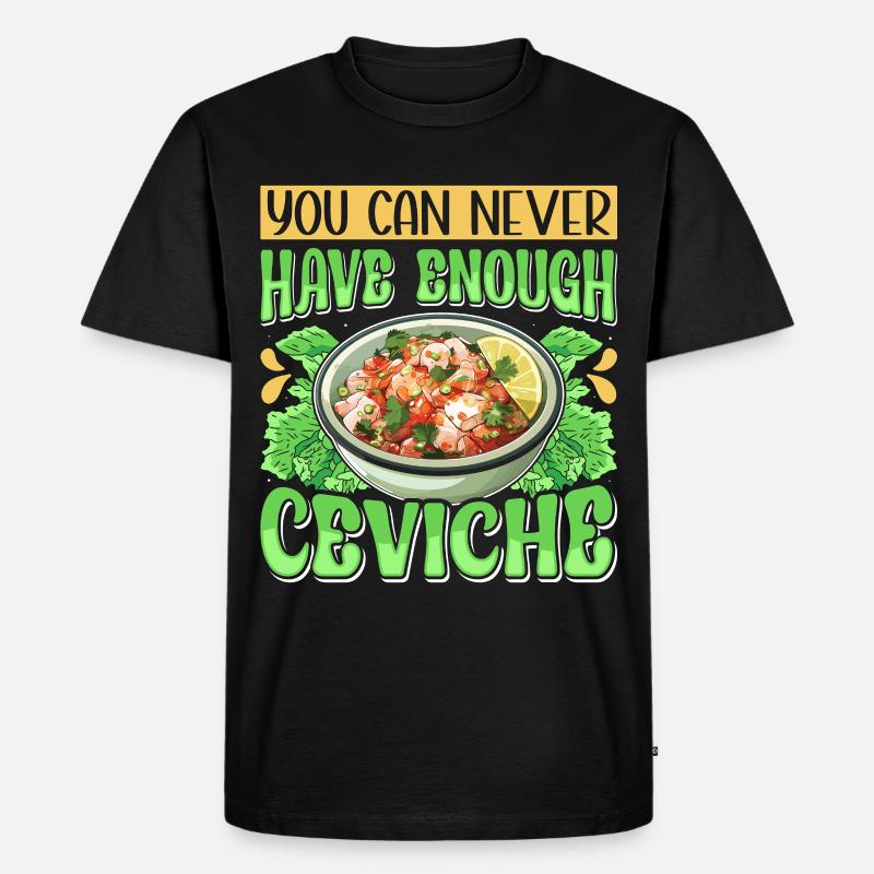 Seafood Peruvian Ceviche - Männer Premium Bio T-Shirt - Schwarz