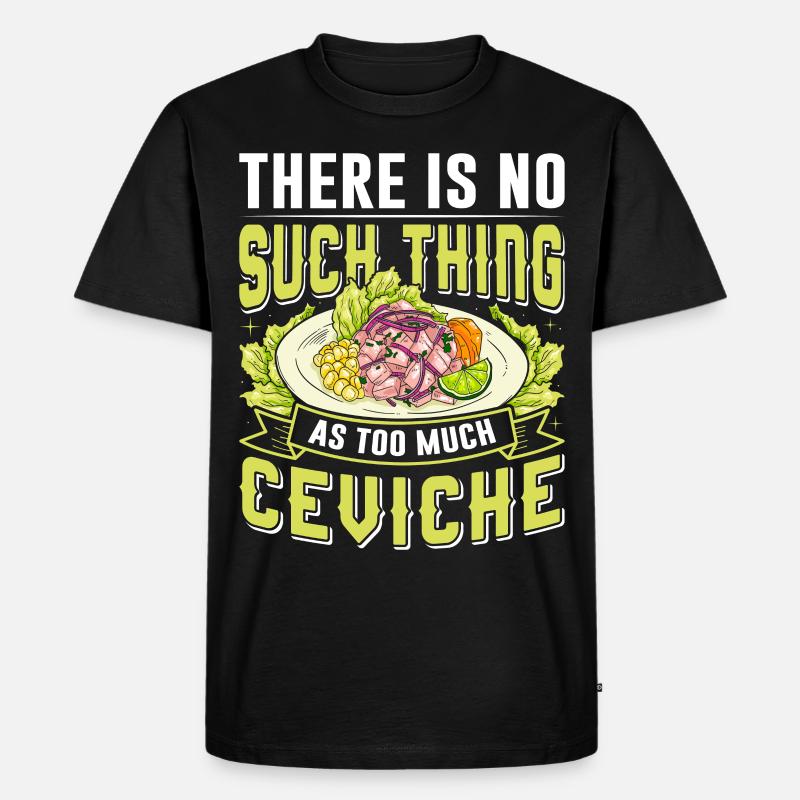 Seafood Peruvian Ceviche - Männer Premium Bio T-Shirt - Schwarz