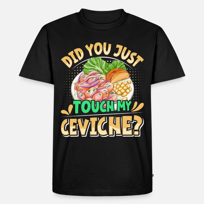 Seafood Peruvian Ceviche - Männer Premium Bio T-Shirt - Schwarz