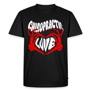 Chiropractor Physiotherapist Chiropractic Love - Men's Premium Organic T-Shirt - black - Front - Nico (187cm)