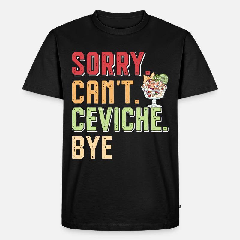 Seafood Peruvian Ceviche - Männer Premium Bio T-Shirt - Schwarz