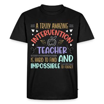 Intervention Teacher, Intervention specialist - Men's Premium Organic T-Shirt - black - Front - Nico (187cm)