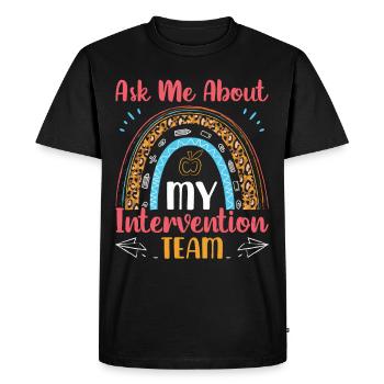 Intervention Teacher, Intervention specialist - Men's Premium Organic T-Shirt - black - Front - Nico (187cm)