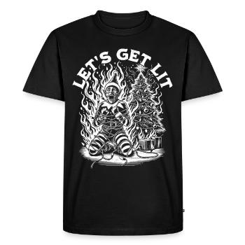 Allumons la célébration de Noël des elfes de Noël - T-shirt Premium bio Homme - noir - Devant - Nico (187cm)
