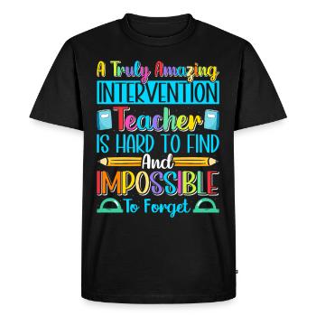 Intervention Teacher, Intervention specialist - Men's Premium Organic T-Shirt - black - Front - Nico (187cm)