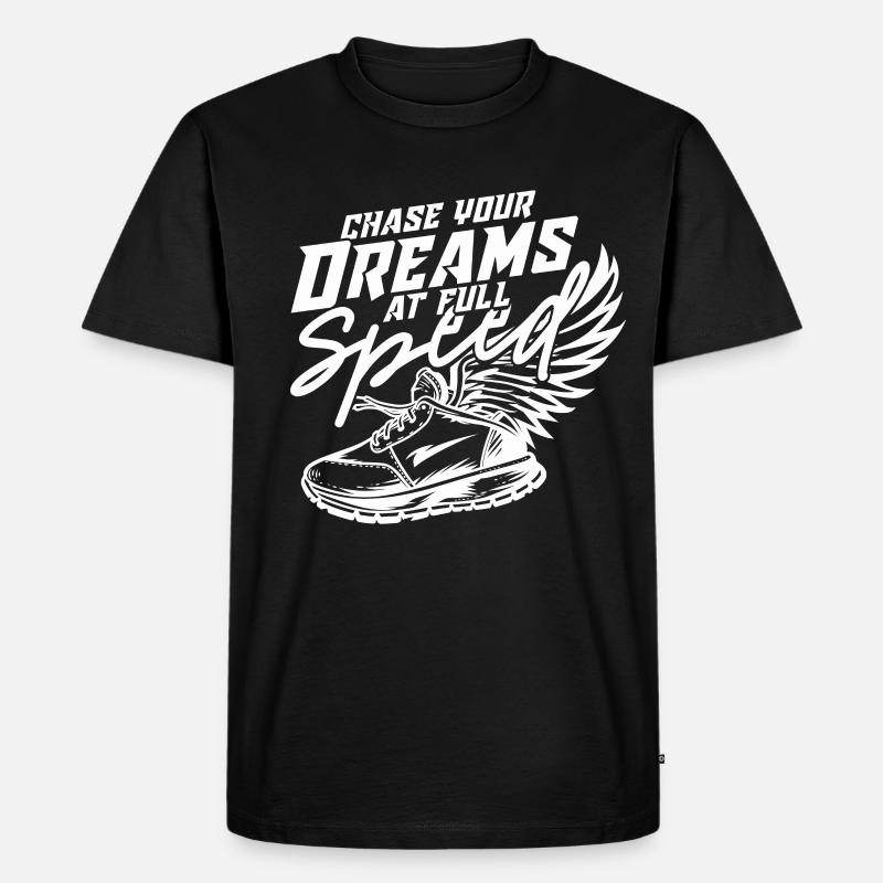 Sprint Leichtathletik Sprinten - Männer Premium Bio T-Shirt - Schwarz