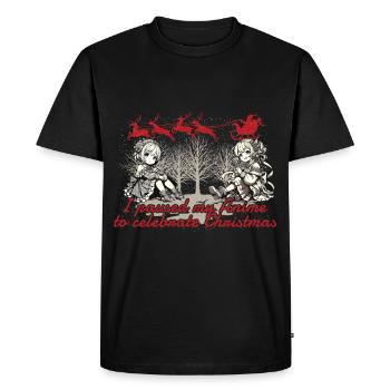 Style Kawaii de Noël animé - T-shirt Premium bio Homme - noir - Devant - Nico (187cm)