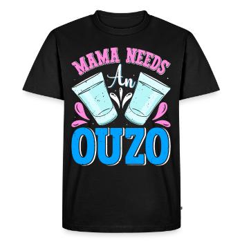 Greece Ouzo - Men's Premium Organic T-Shirt - black - Front - Nico (187cm)
