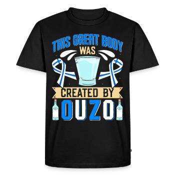 Greece Ouzo - Men's Premium Organic T-Shirt - black - Front - Nico (187cm)