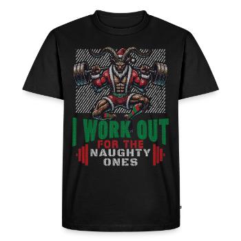 Krampus Fitness pour les enfants coquins - T-shirt Premium bio Homme - noir - Devant - Nico (187cm)