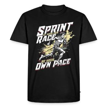 Sprint Athletics Sprint - Men's Premium Organic T-Shirt - black - Front - Nico (187cm)