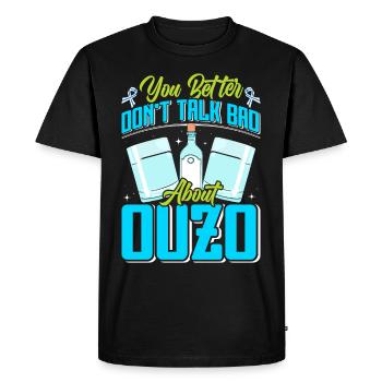 Greece Ouzo - Men's Premium Organic T-Shirt - black - Front - Nico (187cm)