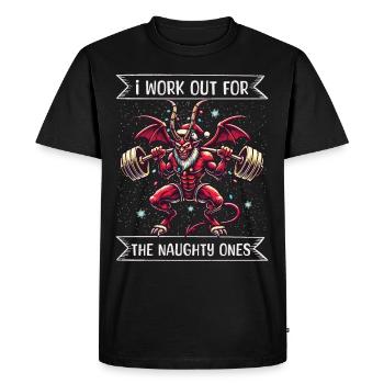 Conception de la formation de motivation de Noël Krampus - T-shirt Premium bio Homme - noir - Devant - Nico (187cm)
