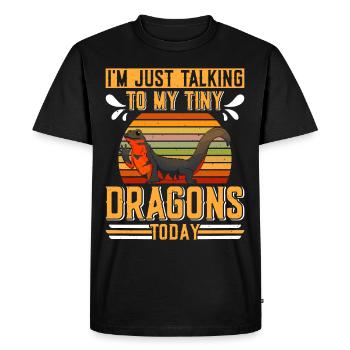 Triton - T-shirt Premium bio Homme - noir - Devant - Nico (187cm)