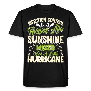 Contrôle des infections chez les soignants - T-shirt Premium bio Homme - noir - Devant - Nico (187cm)