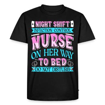 Contrôle des infections chez les soignants - T-shirt Premium bio Homme - noir - Devant - Nico (187cm)