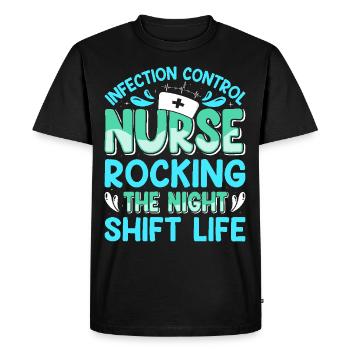 Contrôle des infections chez les soignants - T-shirt Premium bio Homme - noir - Devant - Nico (187cm)
