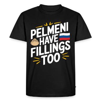 Pelmeni Russian Cuisine - Men's Premium Organic T-Shirt - black - Front - Nico (187cm)