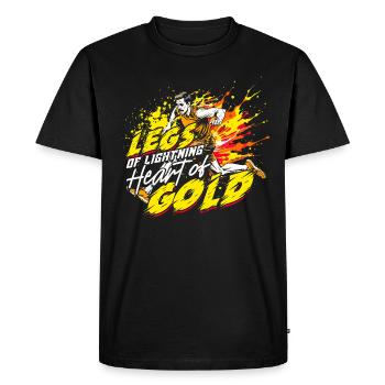 Sprint Athletics Sprint Legs Of Lightning - Men's Premium Organic T-Shirt - black - Front - Nico (187cm)