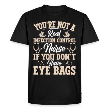 Contrôle des infections chez les soignants - T-shirt Premium bio Homme - noir - Devant - Nico (187cm)