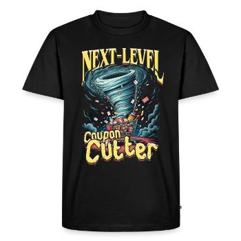 Couponing Coupon Next-Level Coupon Cutter - T-shirt Premium bio Homme - noir - Devant - Nico (187cm)