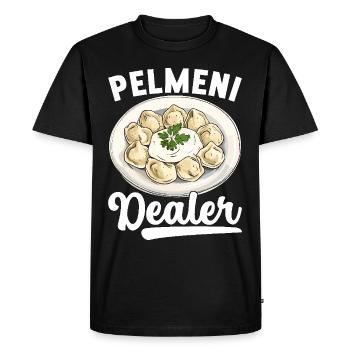 Pelmeni Russian Cuisine - Men's Premium Organic T-Shirt - black - Front - Nico (187cm)