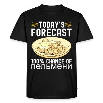 Pelmeni Russian Cuisine - Men's Premium Organic T-Shirt - black - Front - Nico (187cm)