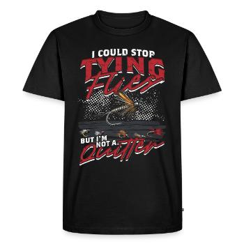 Pêche à la mouche Pêcheurs à la mouche - T-shirt Premium bio Homme - noir - Devant - Nico (187cm)
