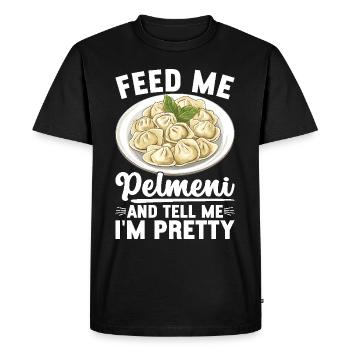 Pelmeni Russian Cuisine - Men's Premium Organic T-Shirt - black - Front - Nico (187cm)