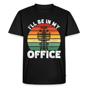 Grimpeurs industriels Tours Grimpeurs industriels - T-shirt Premium bio Homme - noir - Devant - Nico (187cm)