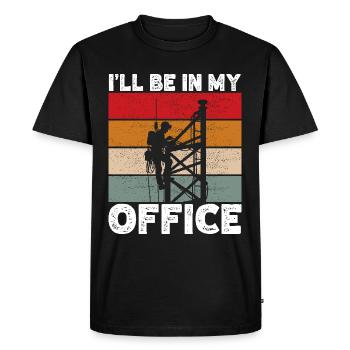 Grimpeurs industriels Tours Grimpeurs industriels - T-shirt Premium bio Homme - noir - Devant - Nico (187cm)